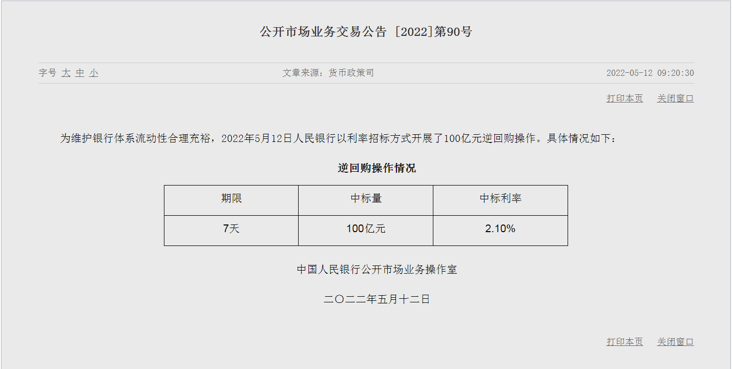 中国人民银行重要发布