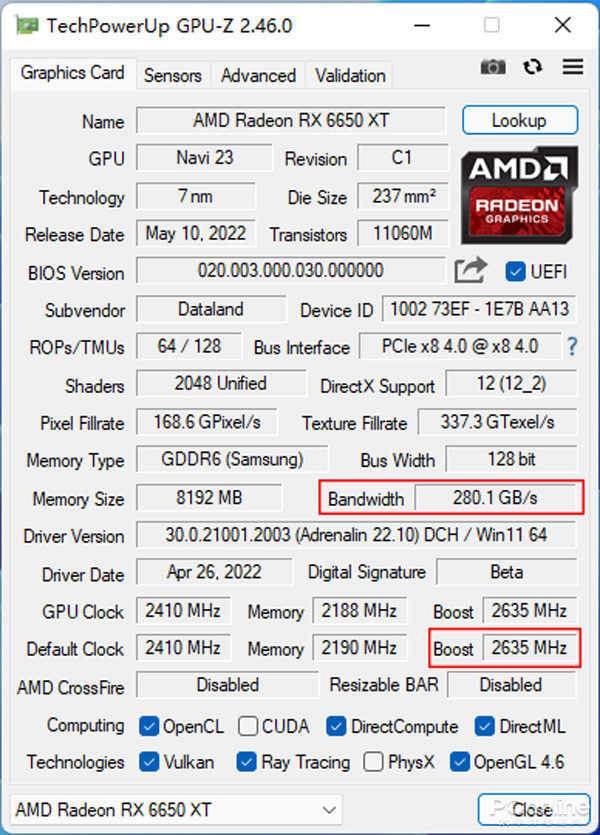 Radeon RX 6650 XT首发评测：核心、显存提速的甜品游戏卡