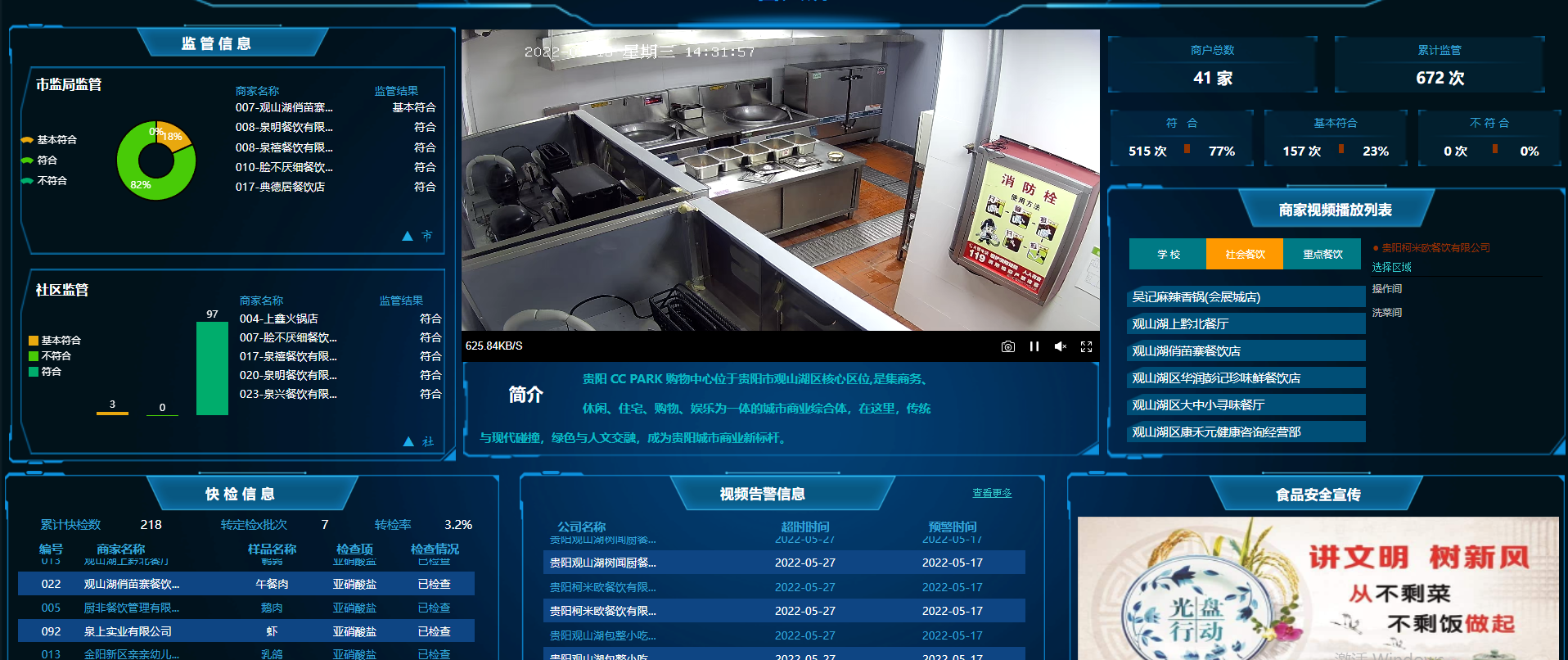 贵阳市观山湖区:"互联网 明厨亮灶"保护消费者舌尖上的安全
