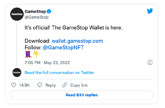 GameStop推出加密錢包，NFT正在重塑遊戲市場