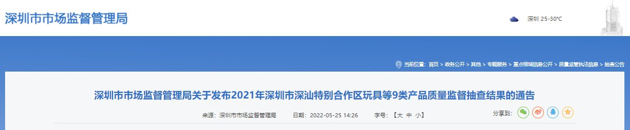 深圳抽查深汕特别合作区6批次厨房器具 未发现不合格产品