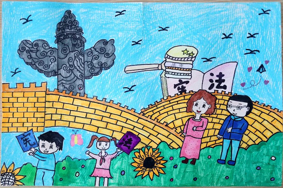 "以法之名保护少年的你"法治手绘优秀绘画作品展示,快来看
