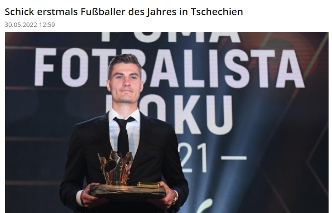 捷克国家队阵容2021（结束绍切克的蝉联，希克首次当选捷克足球先生）-趣拿体育