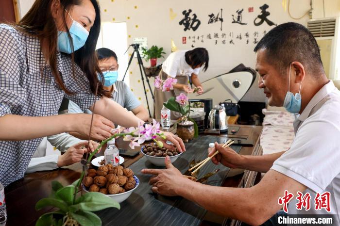 台湾“兰花大王”与迁西民众吃粽子赏兰花迎端午