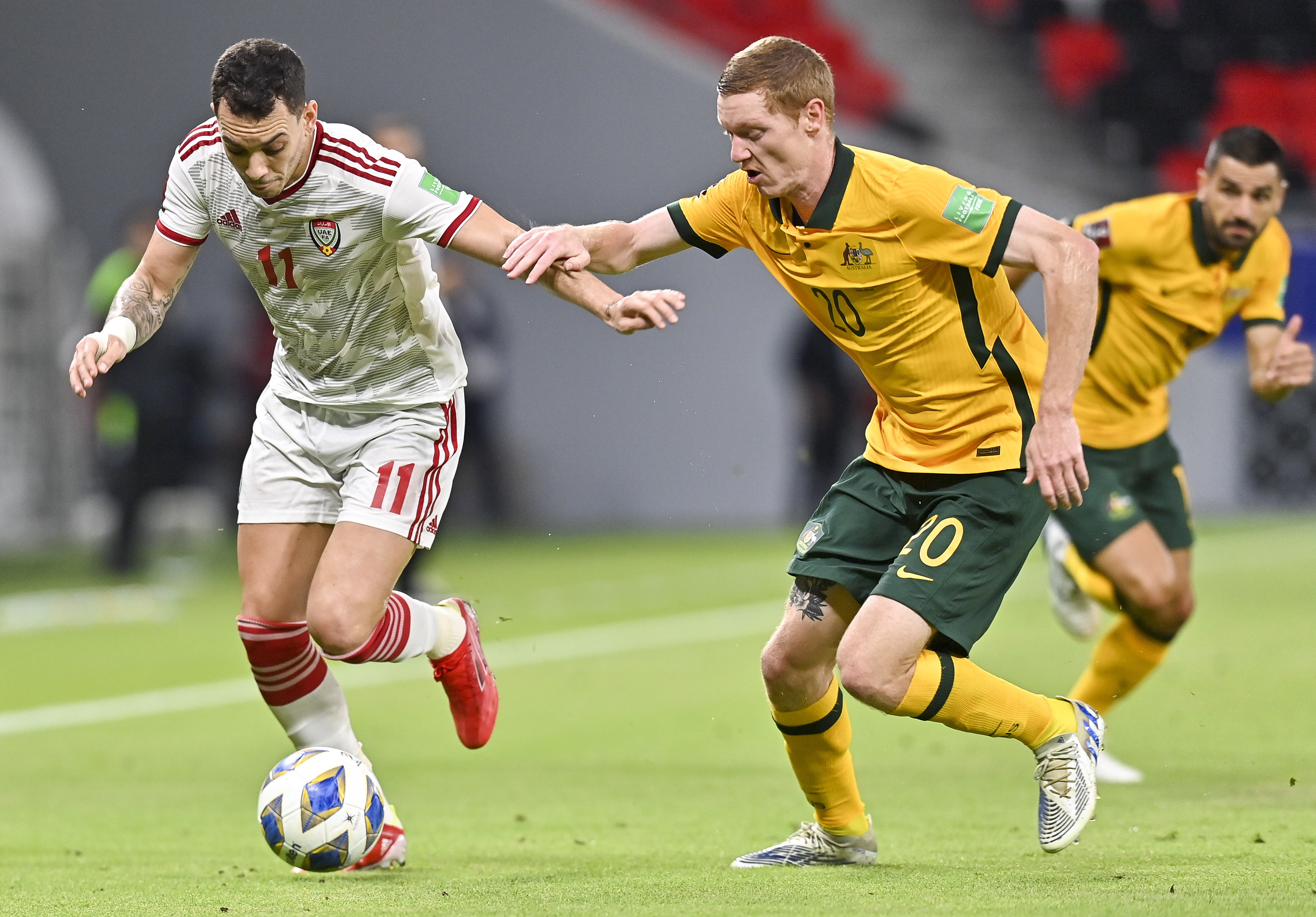 世界杯中球图片((外代二线)足球——世界杯预选赛:澳大利亚胜阿联酋)