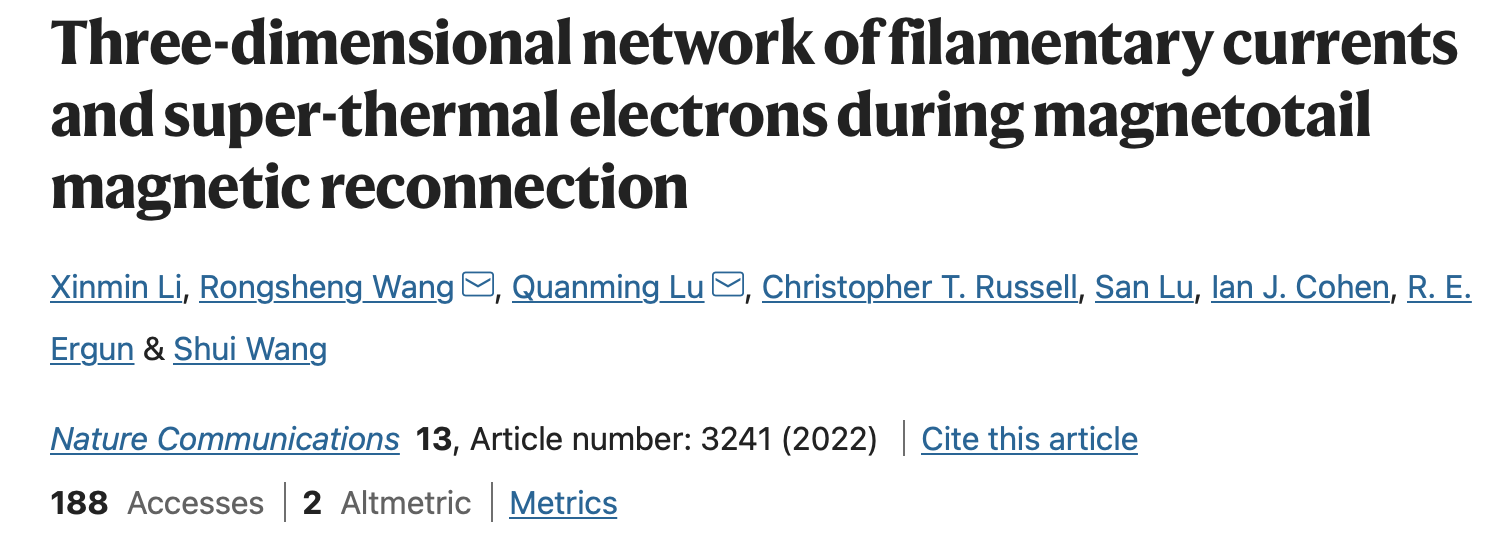 中科大在湍动磁场重联电子加速领域取得重要进展