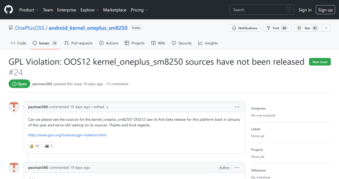 一加疑违反GPL协议，迟迟不公布OxygenOS 12源码惹怒网友