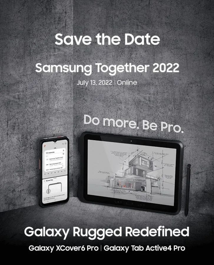 三星 Galaxy XCover6 Pro 5G 三防手机官宣 7 月 13 日发布
