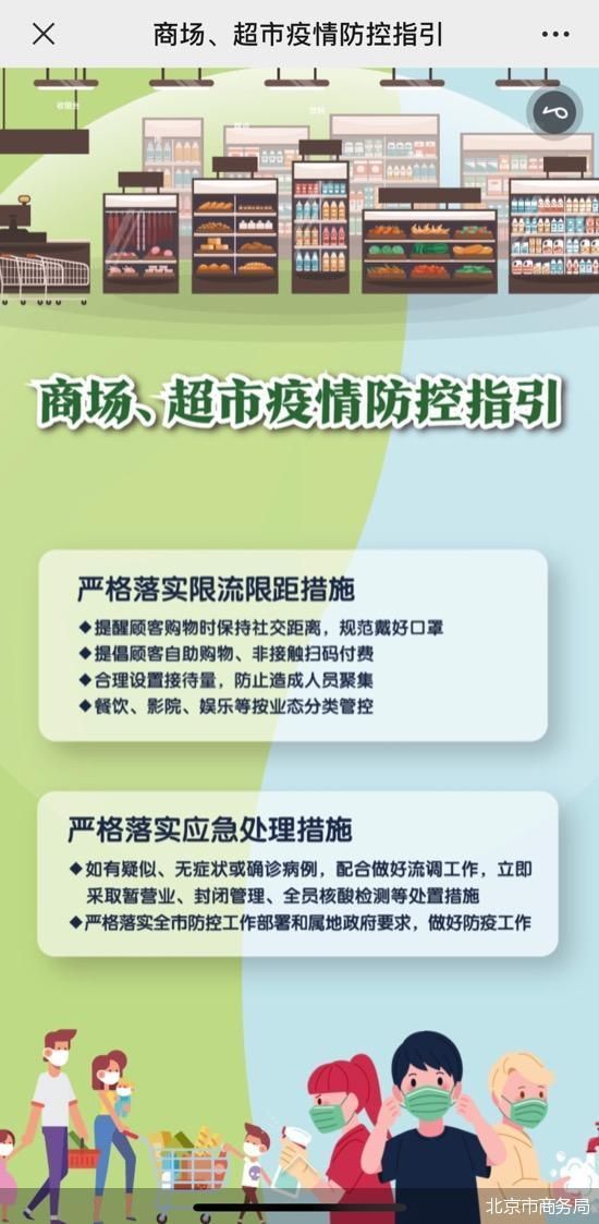提倡自助购物、非接触扫码付费 北京市发布商场、超市疫情防控指引