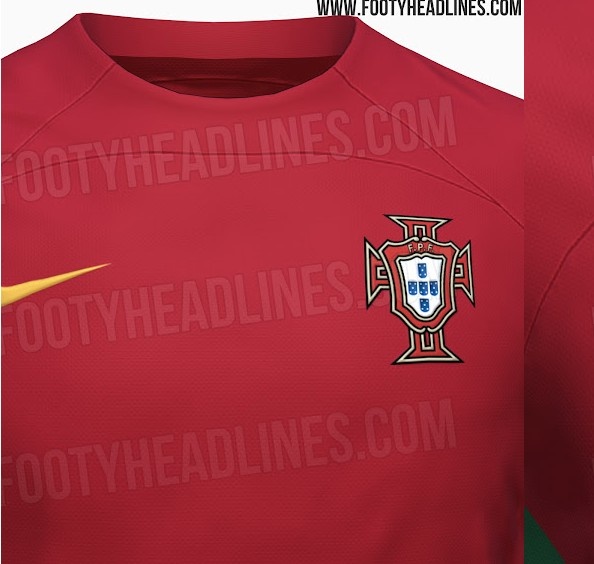 14年世界杯葡萄牙球衣（葡萄牙队世界杯主场球衣曝光：采用红绿斜向对角线设计）