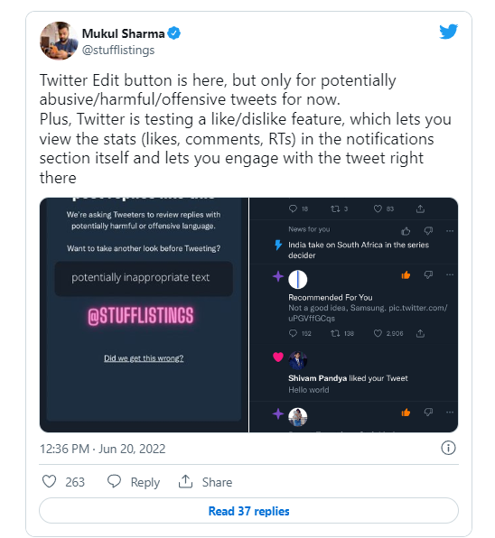 Twitter将鼓励用户审查带有有害或冒犯性语言的回复