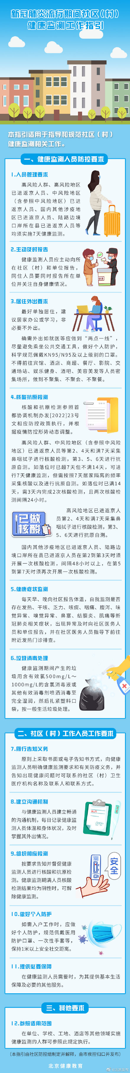 北京：涉疫地区进返京人员等须实施7天健康监测