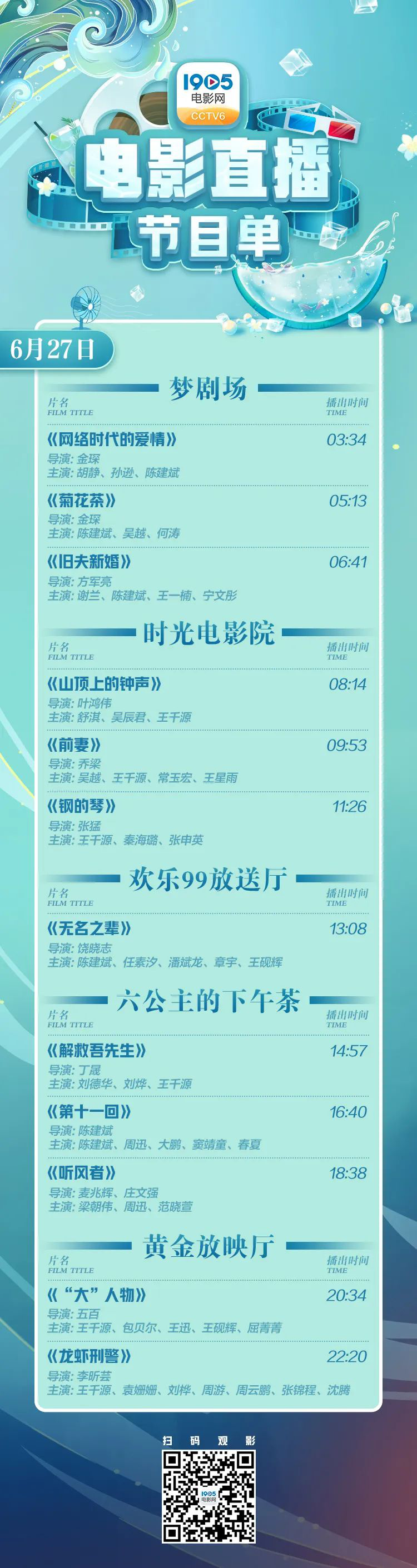 演技终极大PK！6月27日1905APP12部大片连播