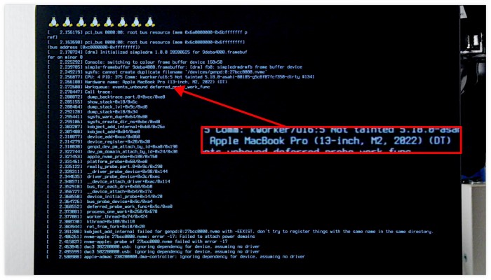 苹果M2设备的Linux起步工作取得了良好进展