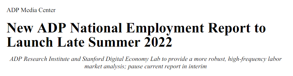 小非农要“改版了”，7月就业报告将暂停发布