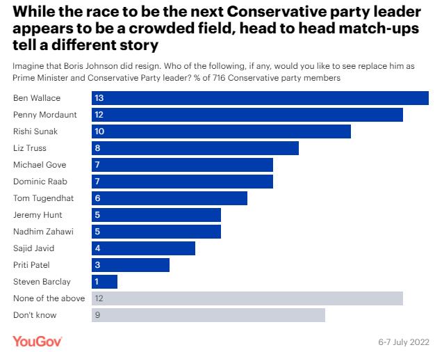 最新民调：本·华莱士最可能成为英国下任保守党党魁
