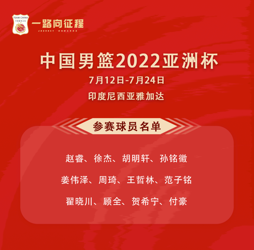 中国足球世界杯参赛选手(中国男篮公布亚洲杯参赛名单，周琦翟晓川等在列)