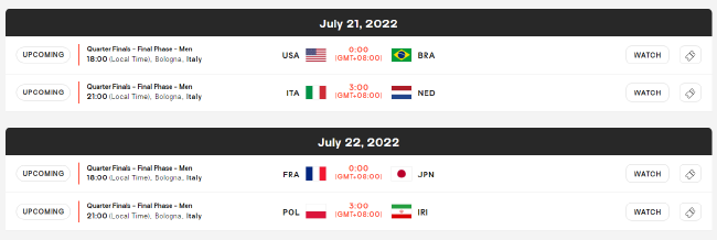 世界杯2022比赛日程（2022年世界男排联赛总决赛日程出炉）