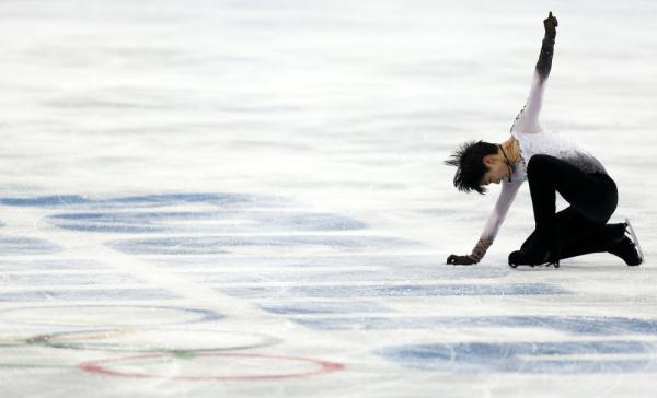 2014索契冬奥会花样滑冰(羽生告别赛场，翩然转身但脚步不停)