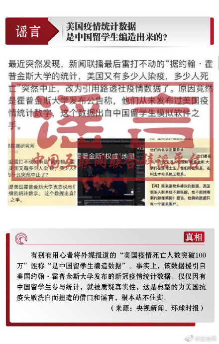 打击网络谣言共建清朗家园 中国互联网联合辟谣平台6月辟谣榜