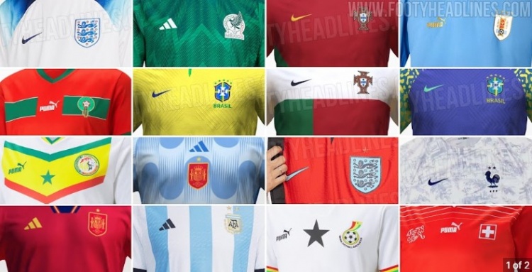 2022世界杯队服（卡塔尔世界杯部分球衣谍照曝光，延续经典中不乏大胆创新设计）-华海博客