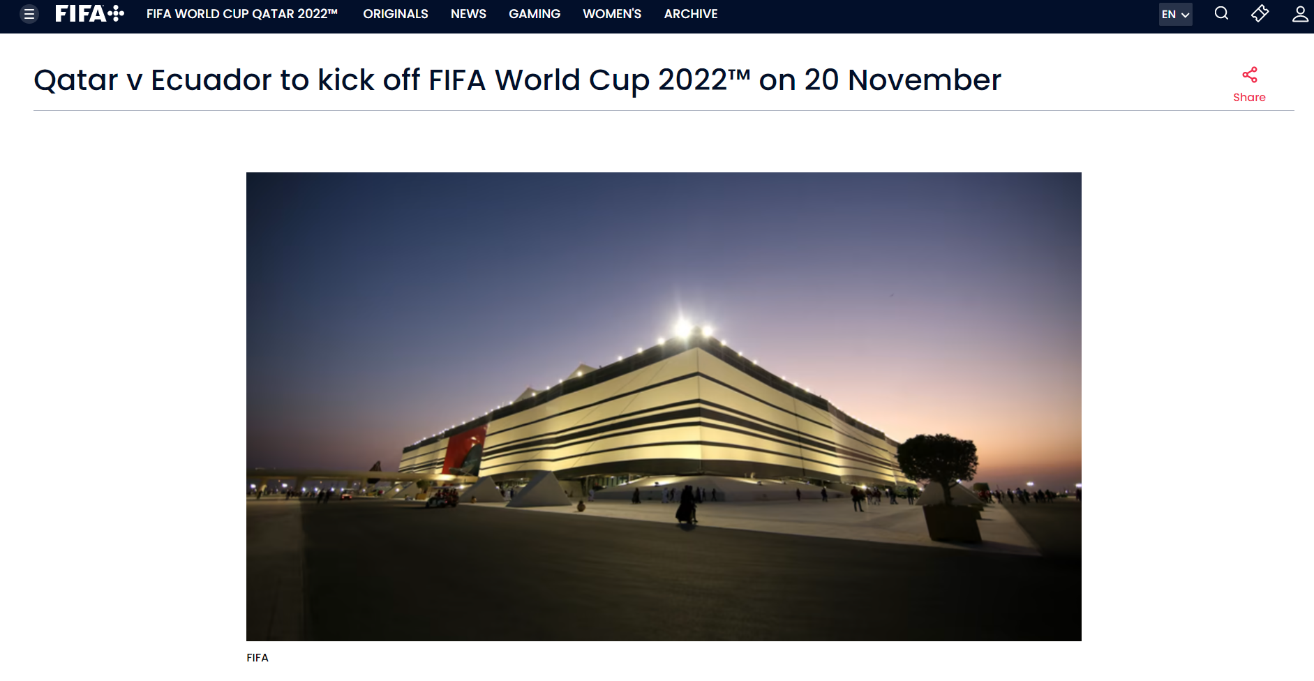 央视一套有世界杯吗(卡塔尔世界杯将于11月20日开赛 比原计划提前一天)