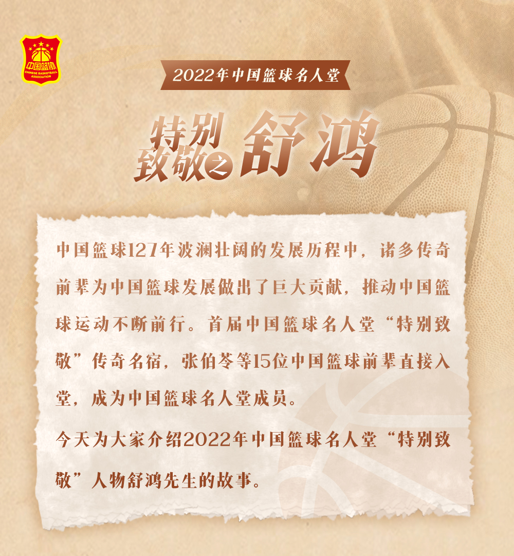 第一場籃球比賽在哪里舉行（籃球名人堂｜特別致敬-舒鴻：“奧運第一哨”青史永留名）