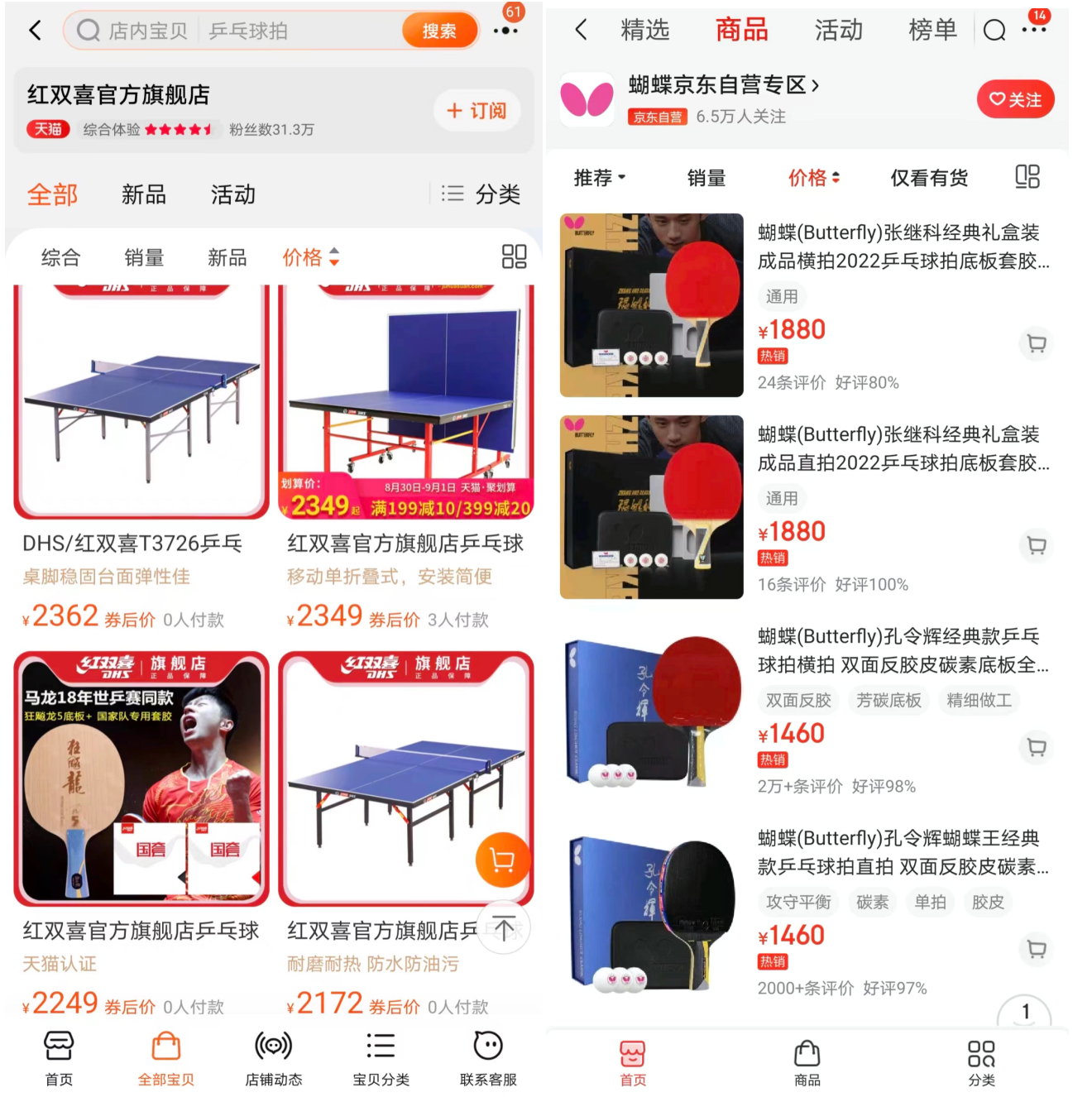 蝴蝶牌球拍价格是多少(LV卖乒乓球拍一副近2万元，超过最贵专业球拍3倍 专家：溢价太高)