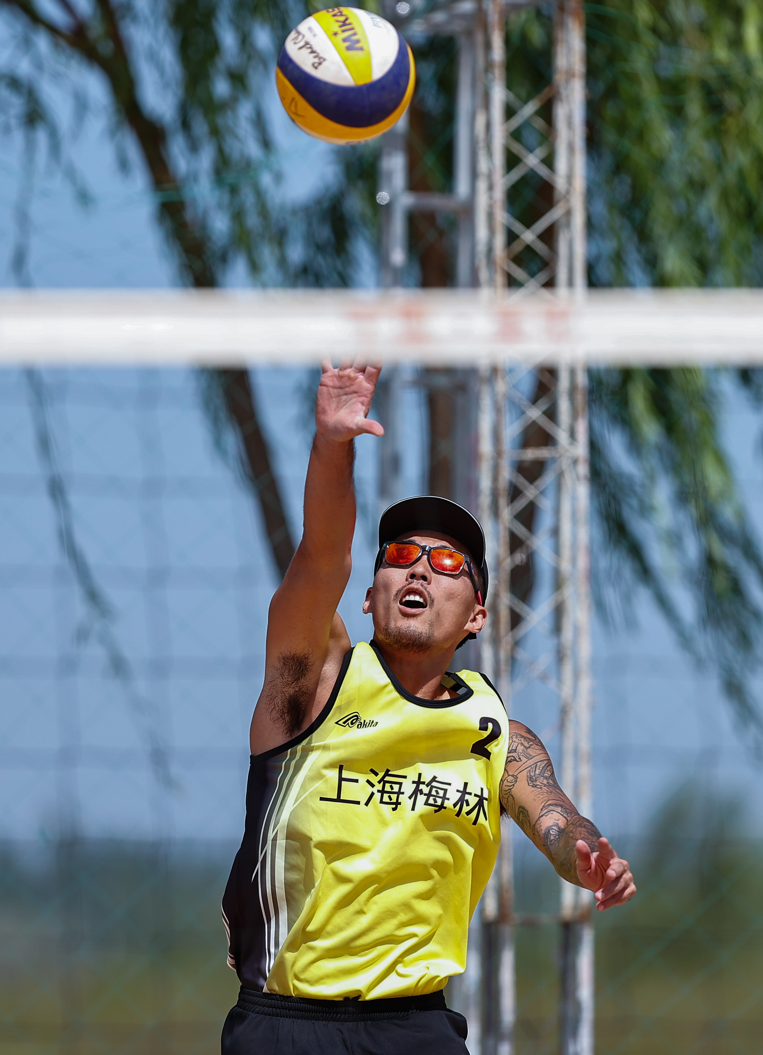 （体育）沙滩排球——全国巡回赛（宁夏吴忠站）男子组：上海二队晋级决赛