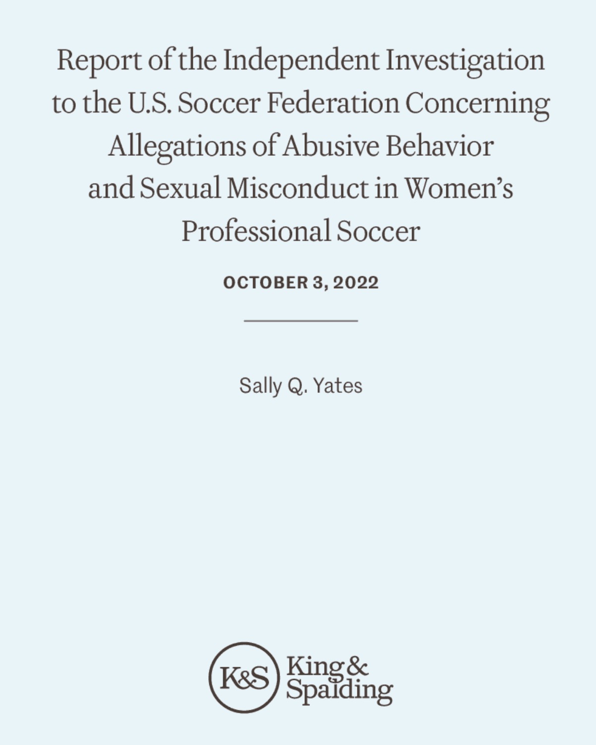 美国足球冠军联赛(重磅报告：美国女足存在“系统性”虐待和性骚扰)