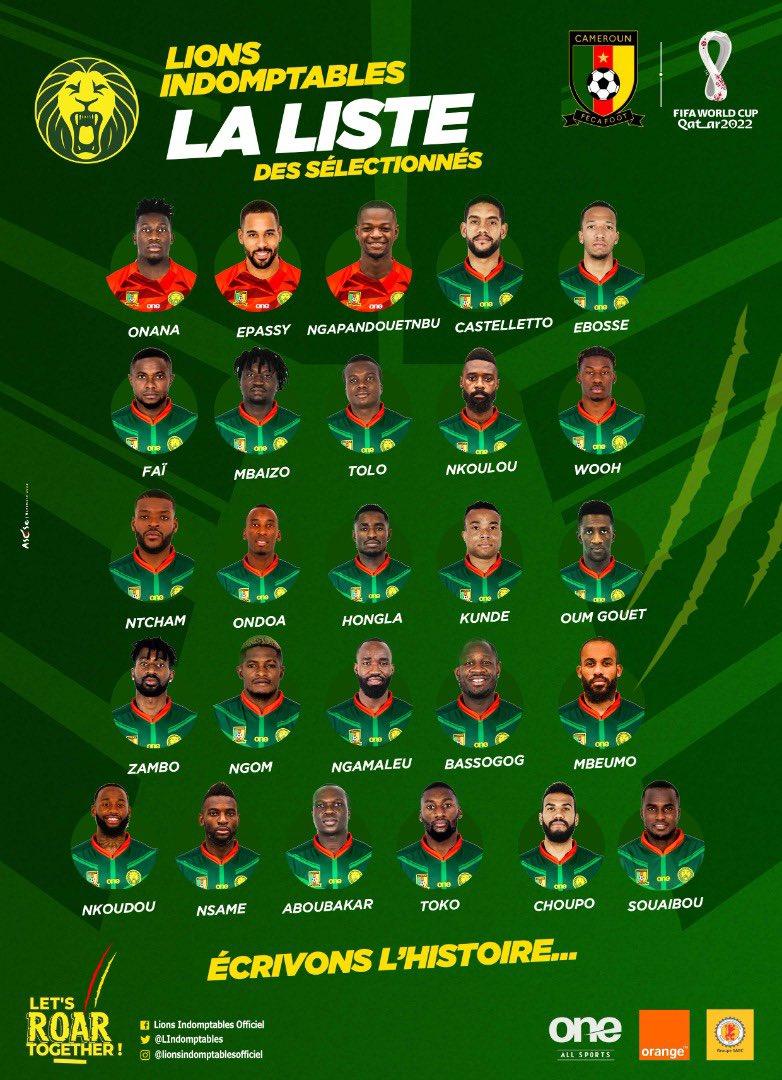喀麦隆队世界杯大名单公布 中超外援巴索戈入选