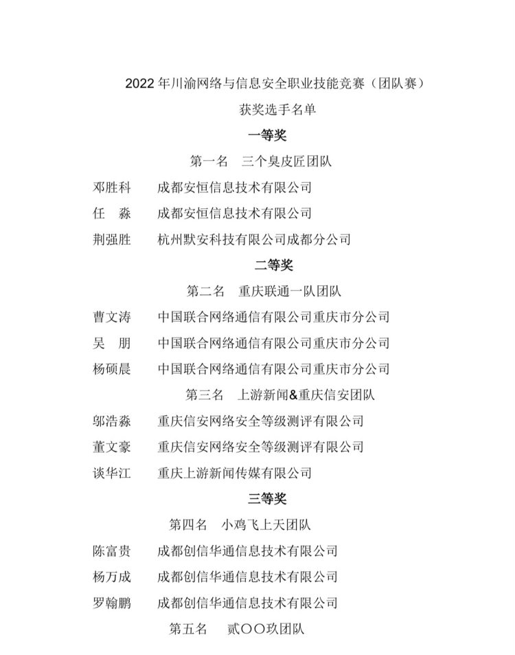 川渝首次联办网络与信息安全职业技能竞赛，上游新闻斩获二等奖