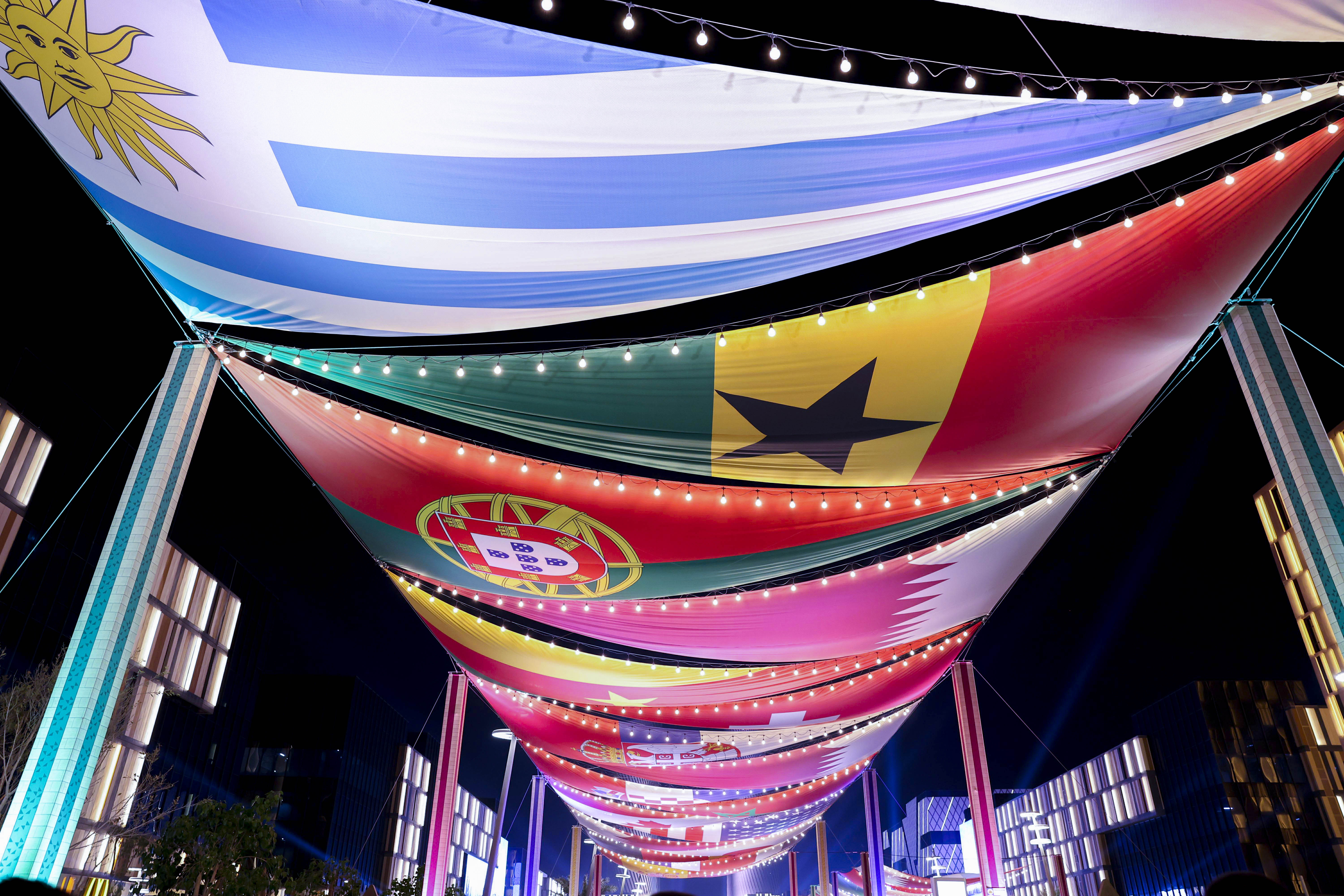 足球图片大全图片（（体育）足球-卡塔尔世界杯气氛渐浓）