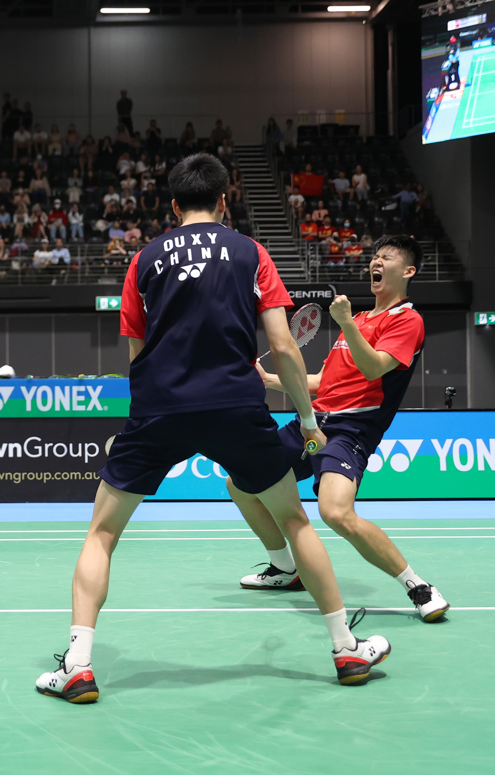 （体育）羽毛球——澳大利亚公开赛：刘雨辰/欧烜屹男双夺冠