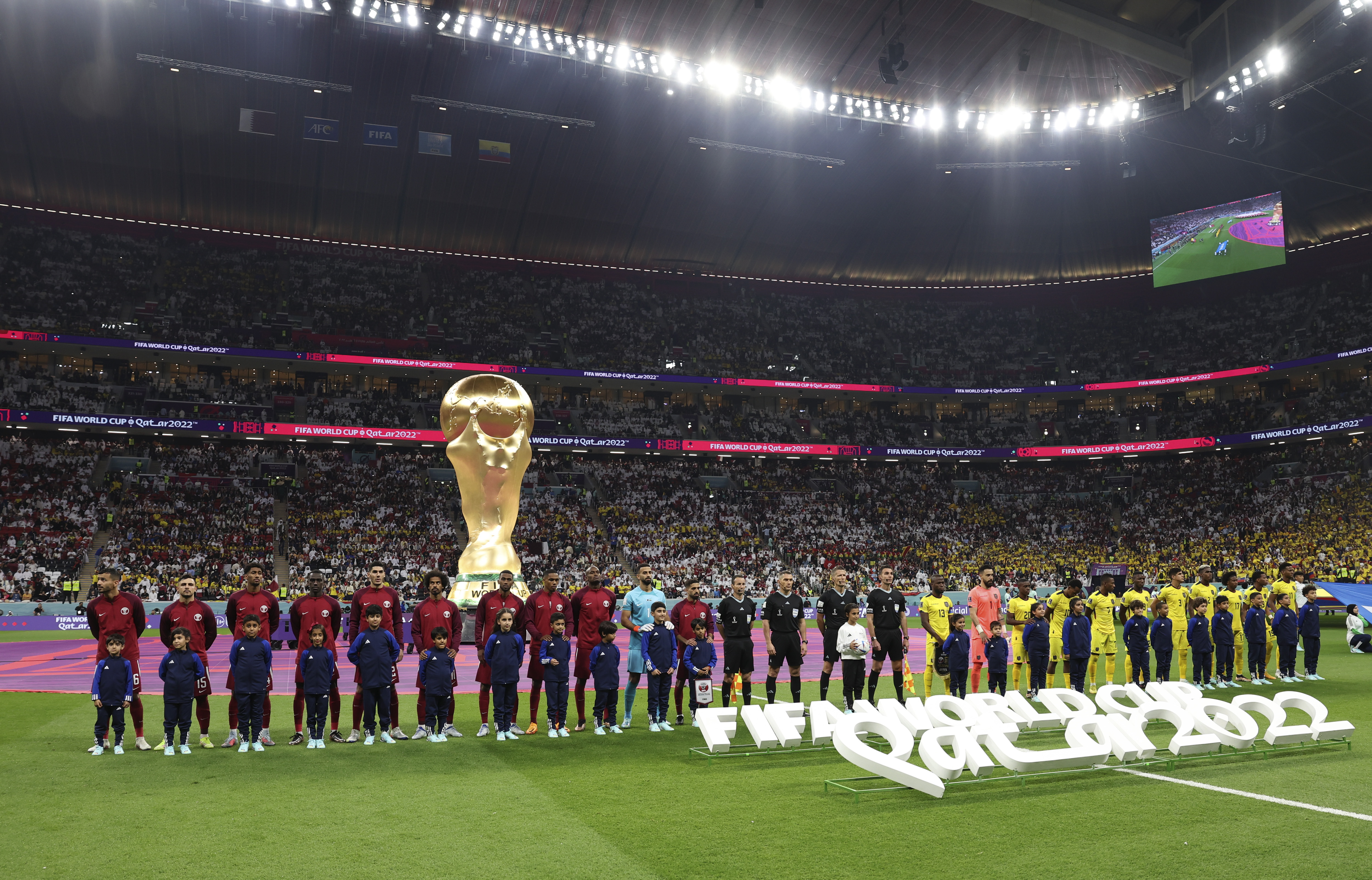 世界杯揭幕战图片（（卡塔尔世界杯）揭幕战：卡塔尔队对阵厄瓜多尔队(11)）