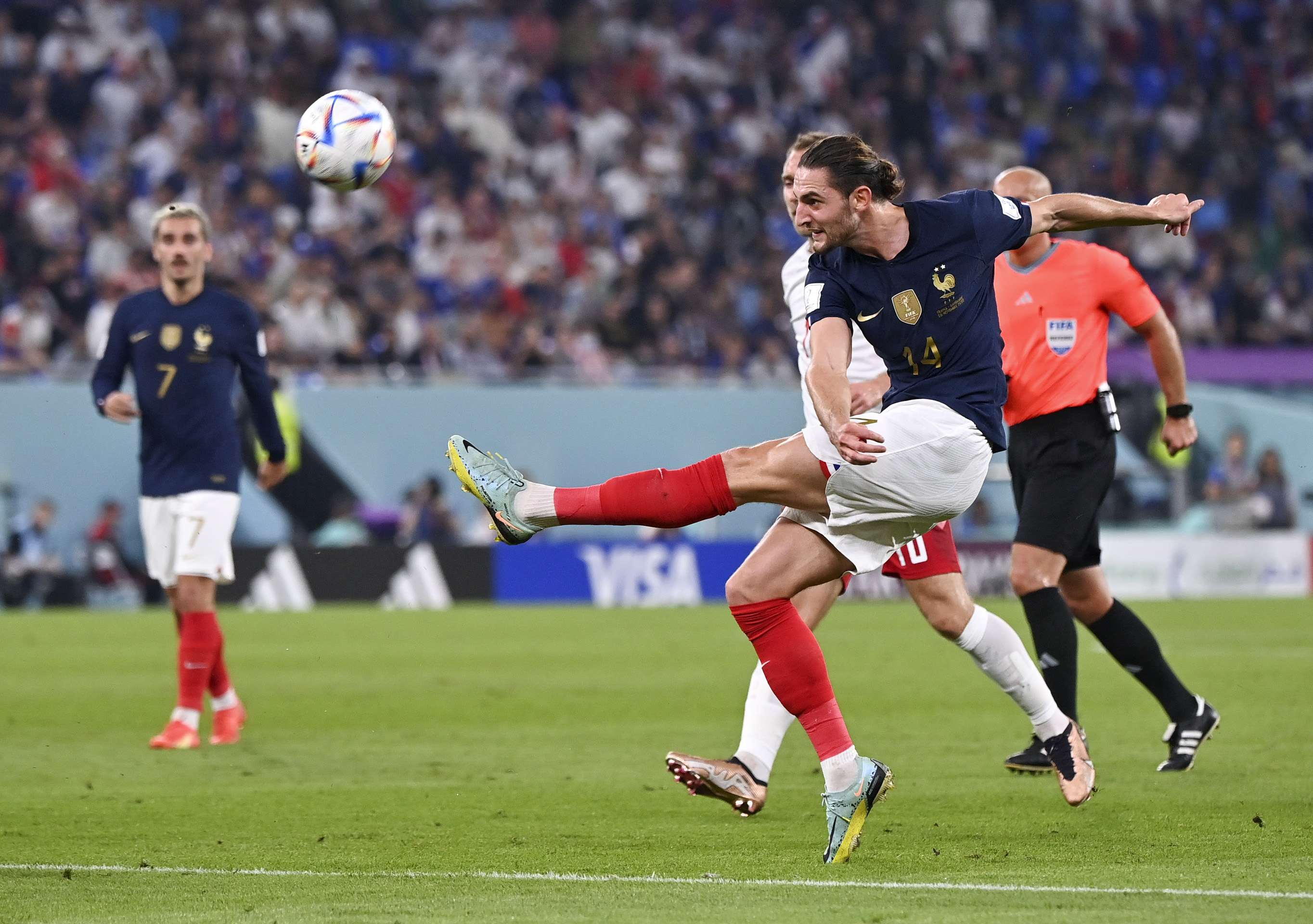 2018世界杯法国足球队照片（（卡塔尔世界杯）足球-D组：法国对阵丹麦(5)）