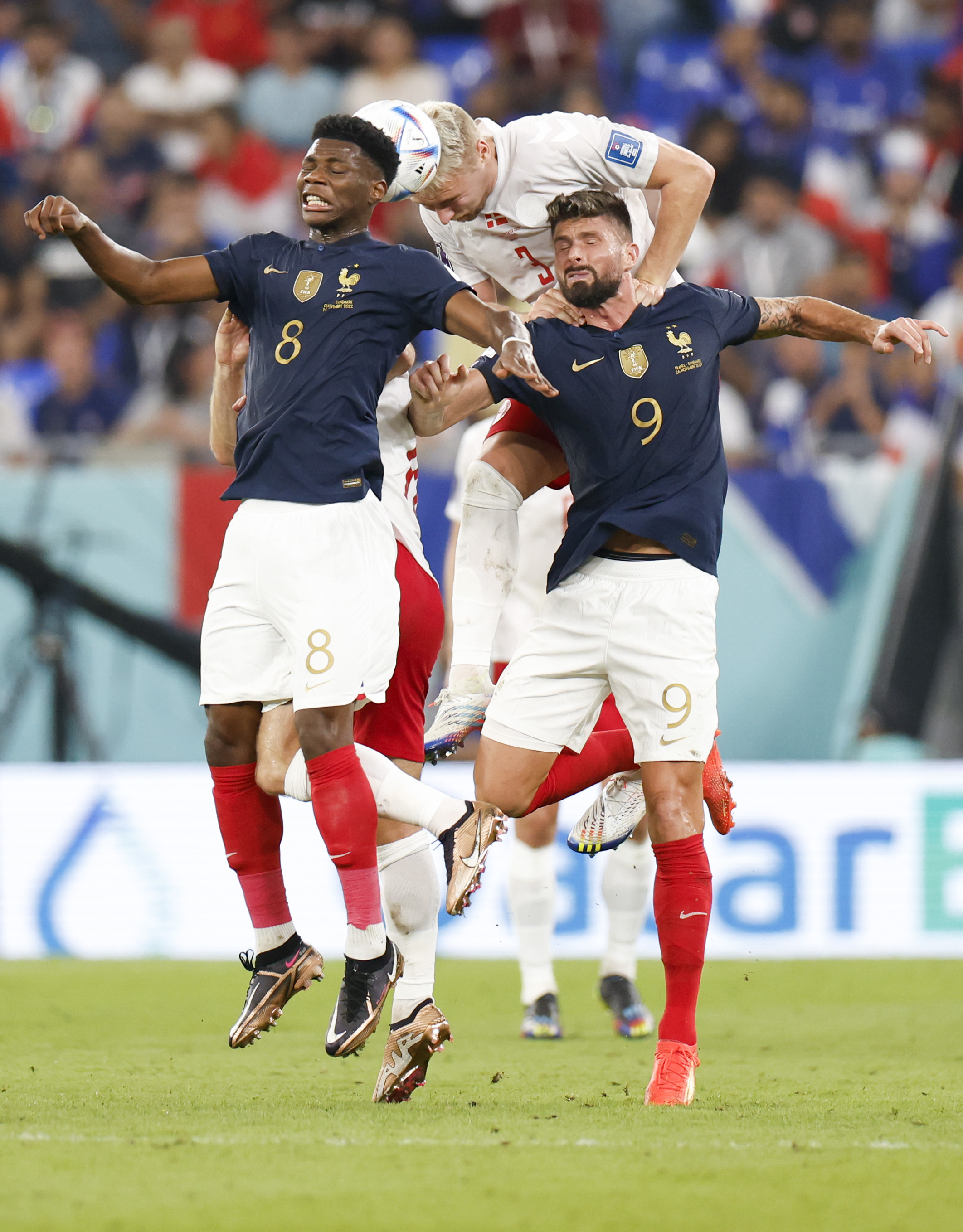 2018世界杯法国足球队照片（（卡塔尔世界杯）足球-D组：法国对阵丹麦(5)）