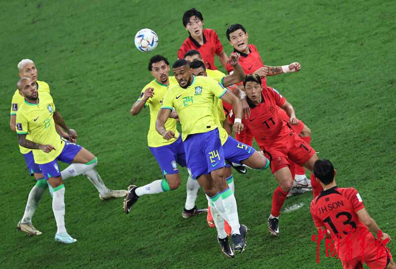 巴西4：1大胜韩国“太极虎”连续5届世界杯止步8强