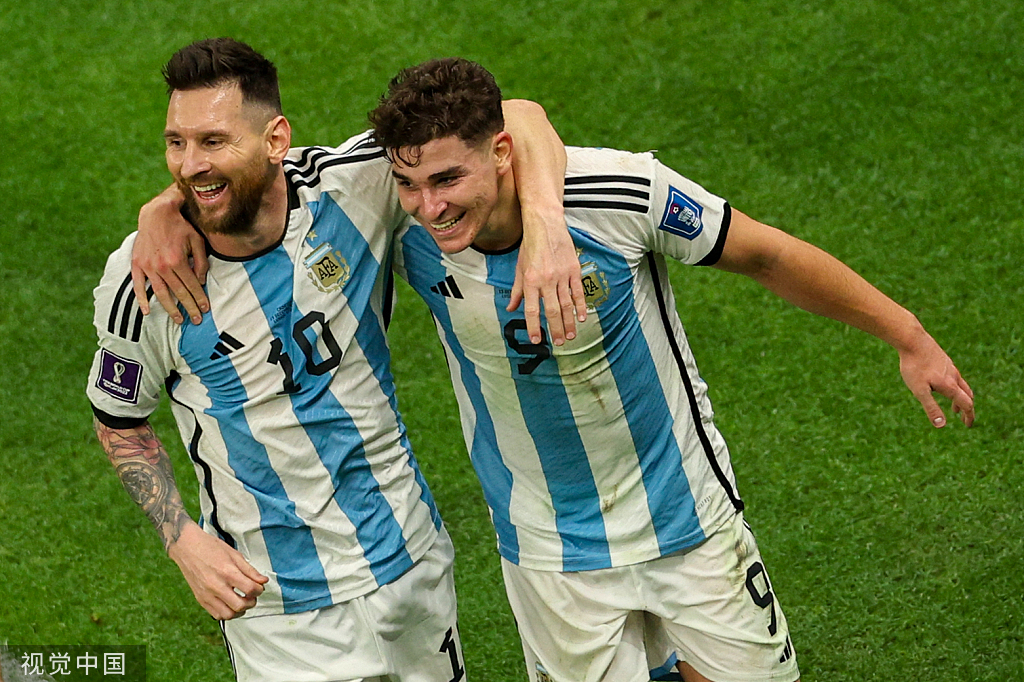 阿根廷3-0克罗地亚，时隔8年再进世界杯决赛