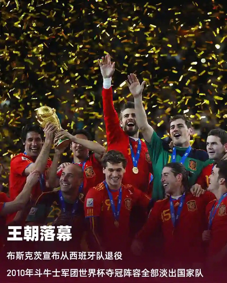 世界杯西班牙夺冠(王朝落幕！2010年西班牙世界杯夺冠阵容已全部淡出国家队