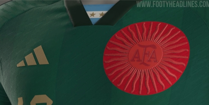 世界杯各国球衣阿根廷（阿根廷x孟加拉国概念球衣：主色调为绿色，融入两国国旗元素）-趣拿体育