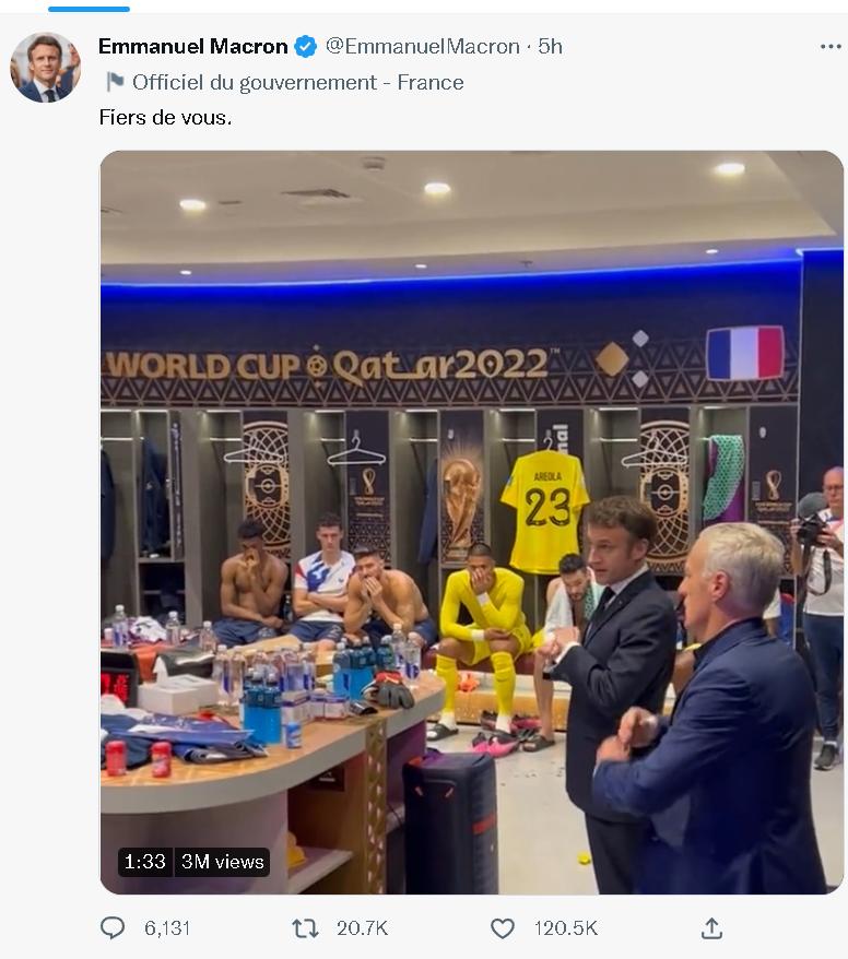 阿根廷击败法国赢得世界杯冠军，马克龙却成网民吐槽对象……