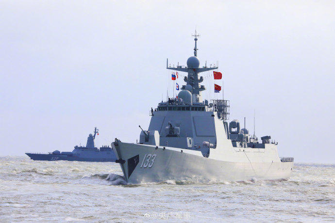 中俄海上联合2022联合军事演习闭幕