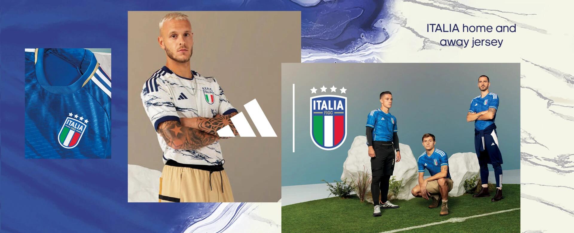 意大利队新球衣公布：主客场均有大理石纹理设计，带有金色点缀