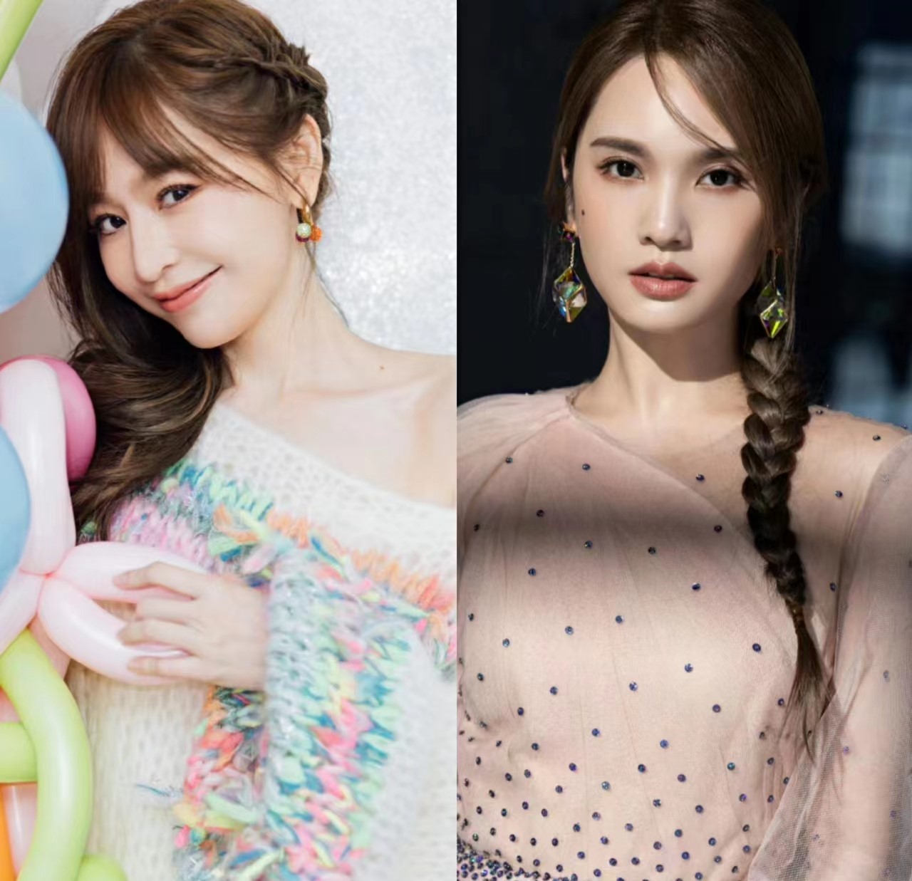 41岁王心凌和38岁杨丞琳同框,可爱嘟嘴甜度爆表)