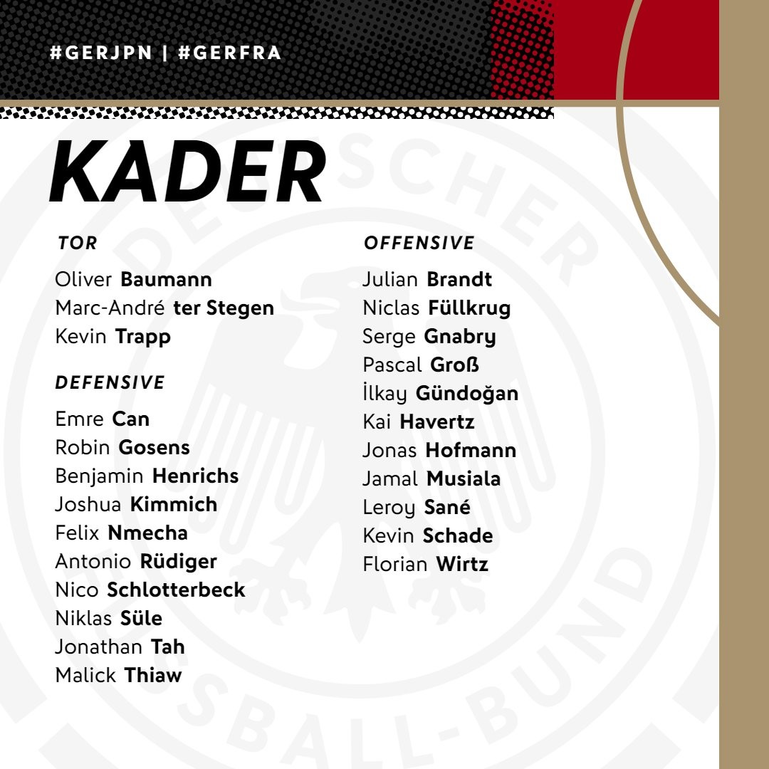 德国队新一期大名单：京多安、哈弗茨领衔，格罗斯首次入选