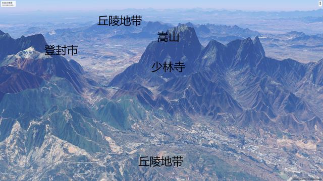 五岳地图分布图，五岳是指哪五座山位置（我国五岳简易地形图）