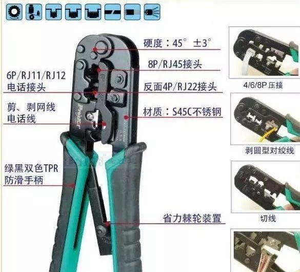 水晶头排线图，网线水晶头排线图片 制作方法（弱电工程网线水晶头制作及标准接法教程）