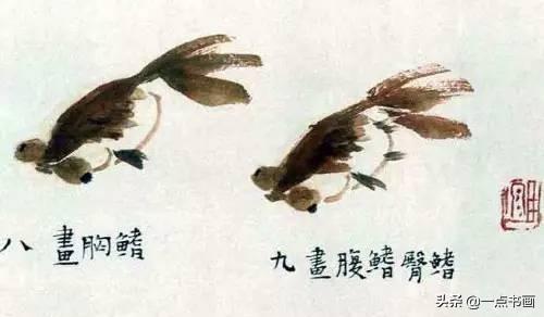 写意金鱼画法教程，国画教程——写意金鱼的画法