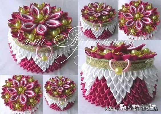 手工小魔盒制作方法，手工小魔盒制作方法步骤（丝带剪一段对折拼一拼）